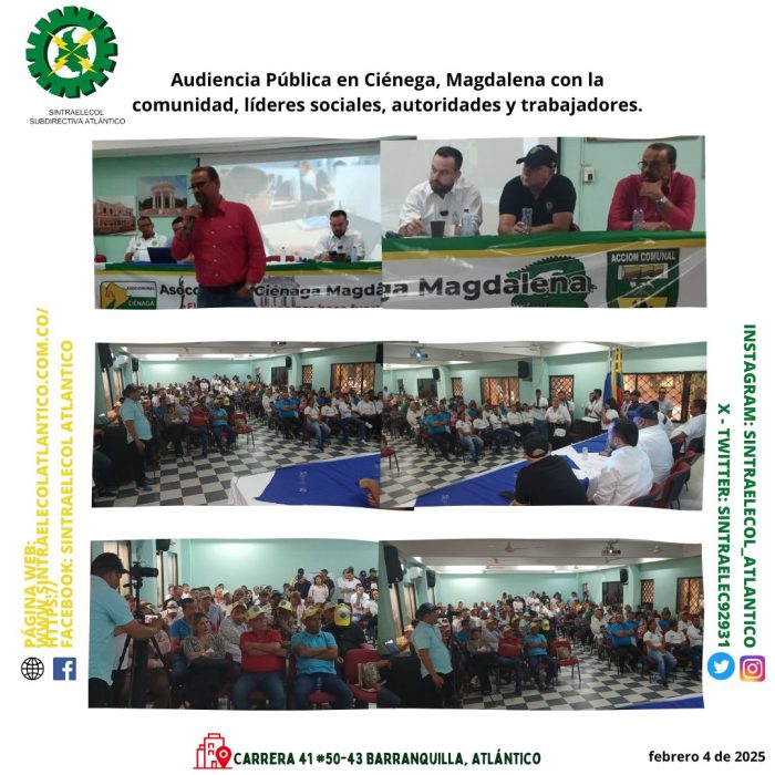 AUDIENCIA PUBLICA CIENAGA LIDERES COMUNALES